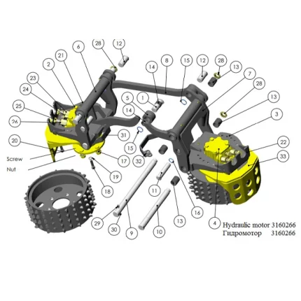 Гидромотор протяжки (вальцов) 3160266